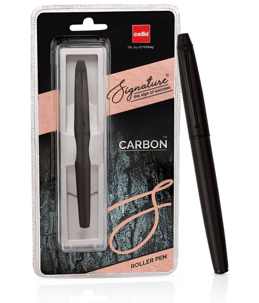     			Cello Signature Series Carbon Ball Pen & Roller Pen Combo Blue Ink, Pack of 2