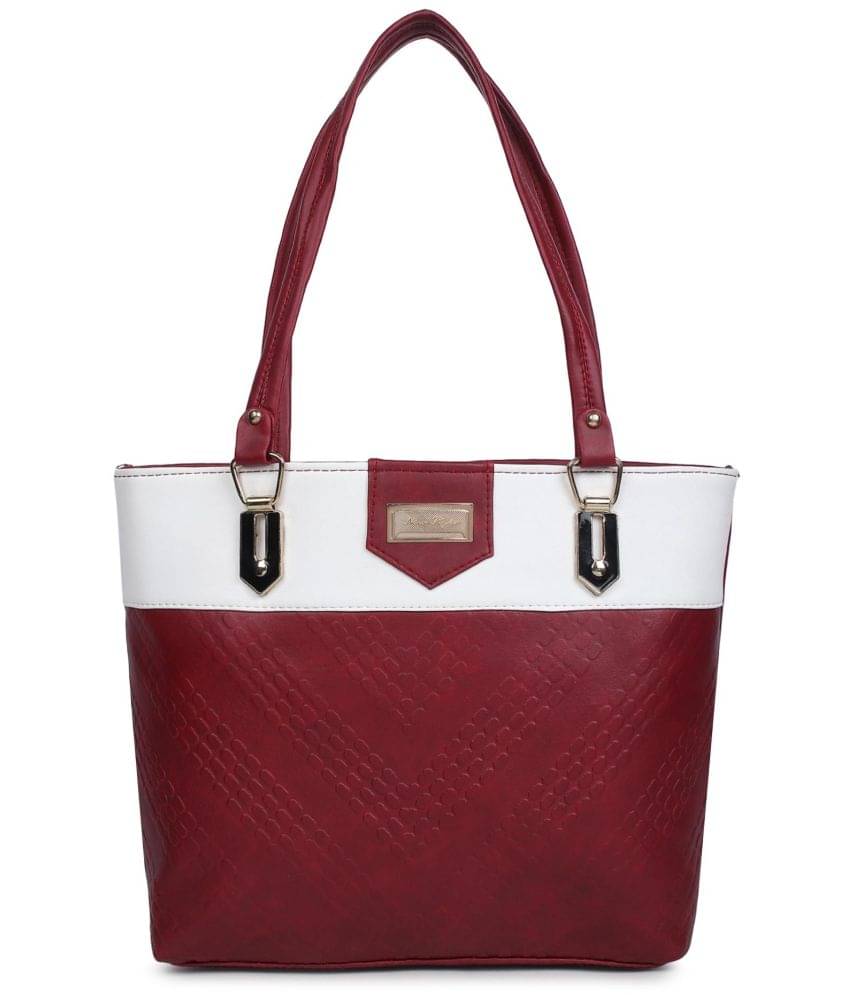     			Cherry Tree Red Faux Leather Tote Bag