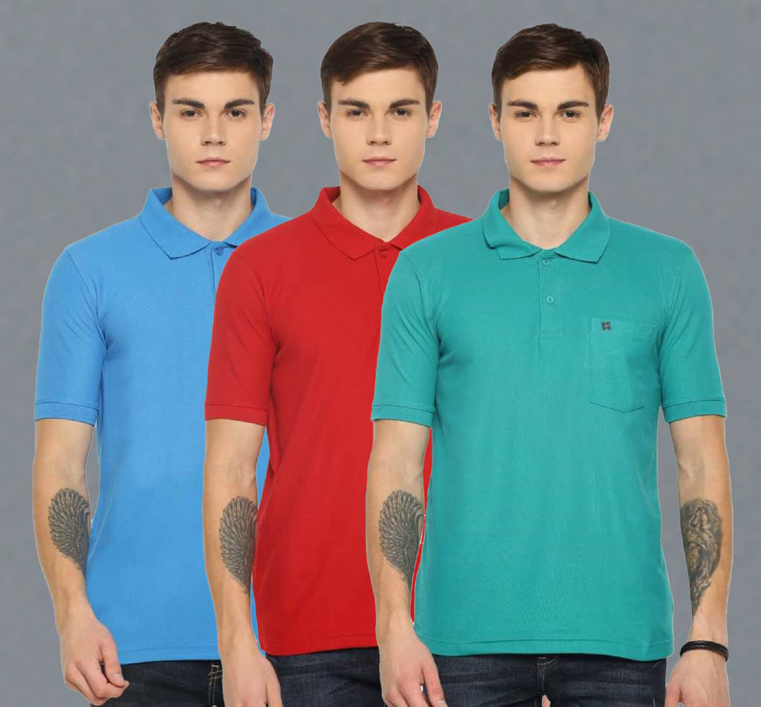Dollar Cotton Blend Regular Fit Solid Half Sleeves Men's Polo T Shirt - Multicolor ( Pack of 3 ) Dollar Cotton Blend Regular Fit Solid Half Sleeves Men's Polo T Shirt - Multicolor ( Pack of 3 )