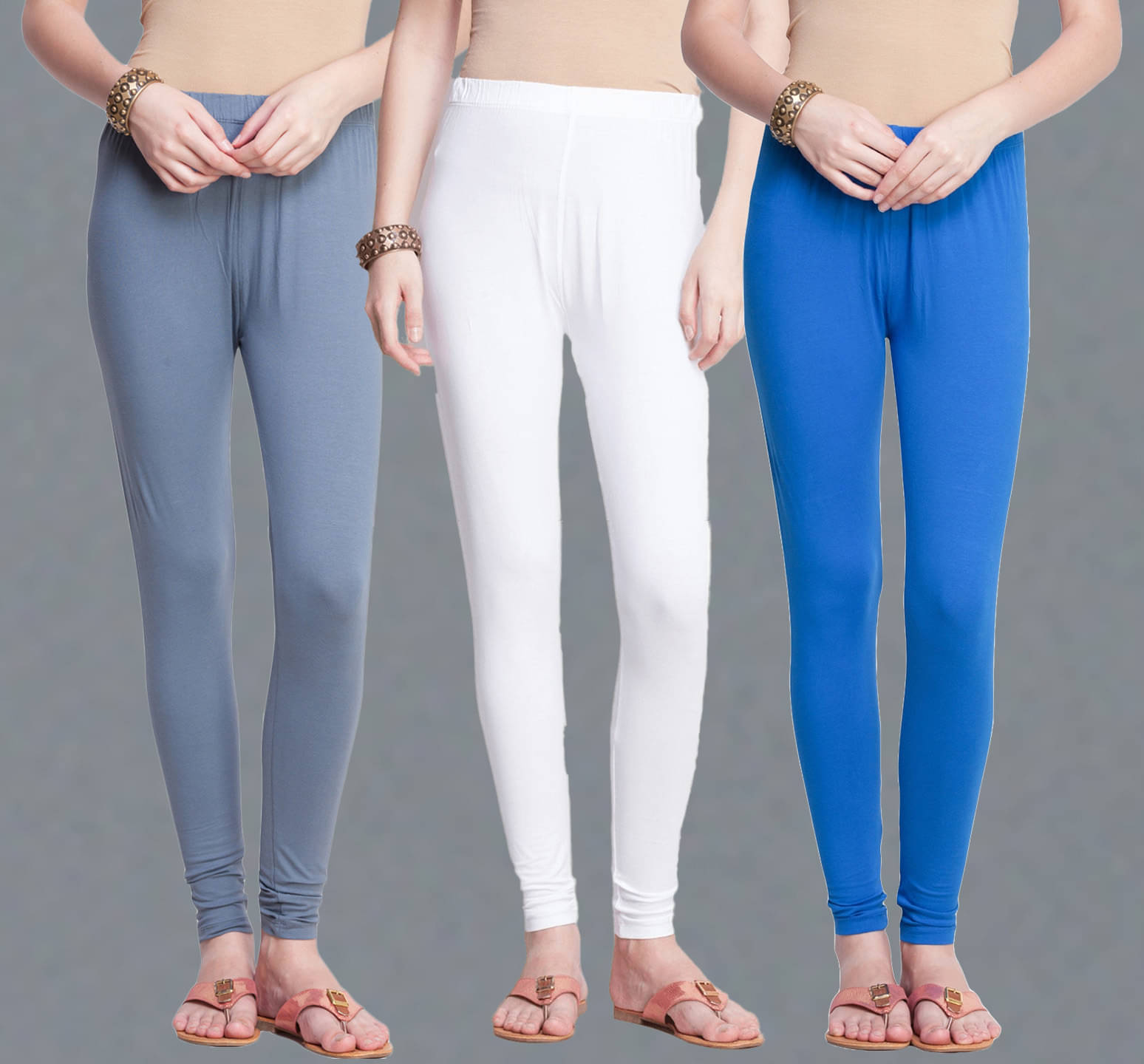 Dollar Missy - Multicolor Cotton Women's Leggings ( Pack of 3 )     			Dollar Missy - Multicolor Cotton Women's Leggings ( Pack of 3 )