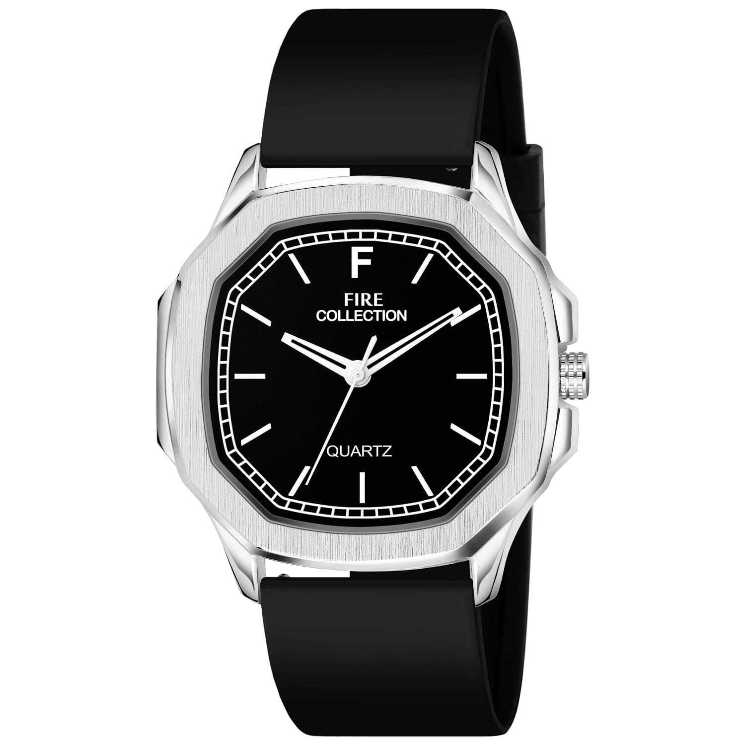     			Fire Collection Black Silicon Analog Men's Watch