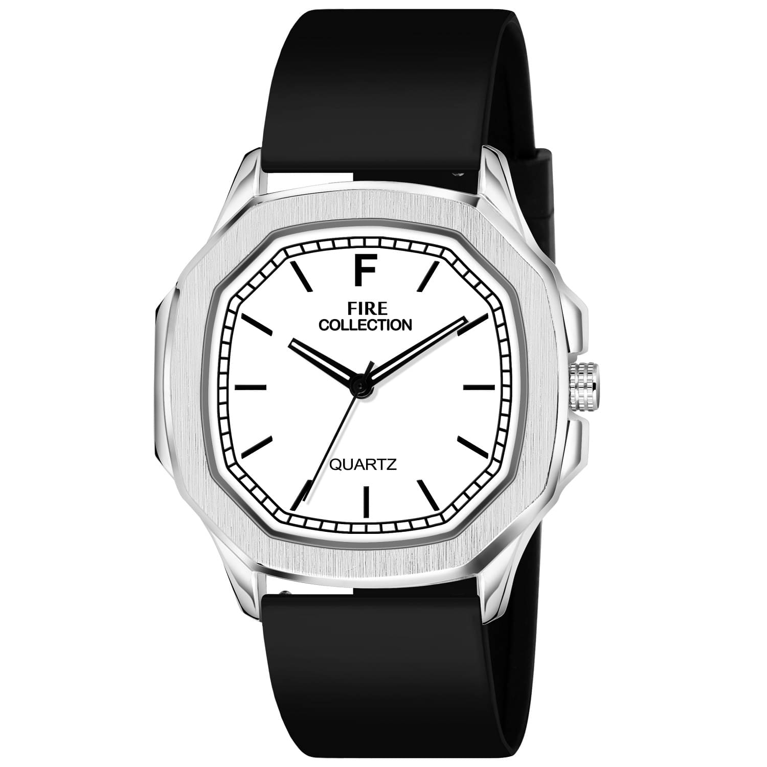     			Fire Collection Black Silicon Analog Men's Watch