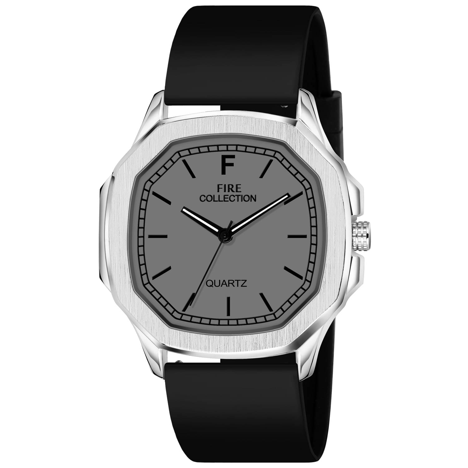     			Fire Collection Black Silicon Analog Men's Watch