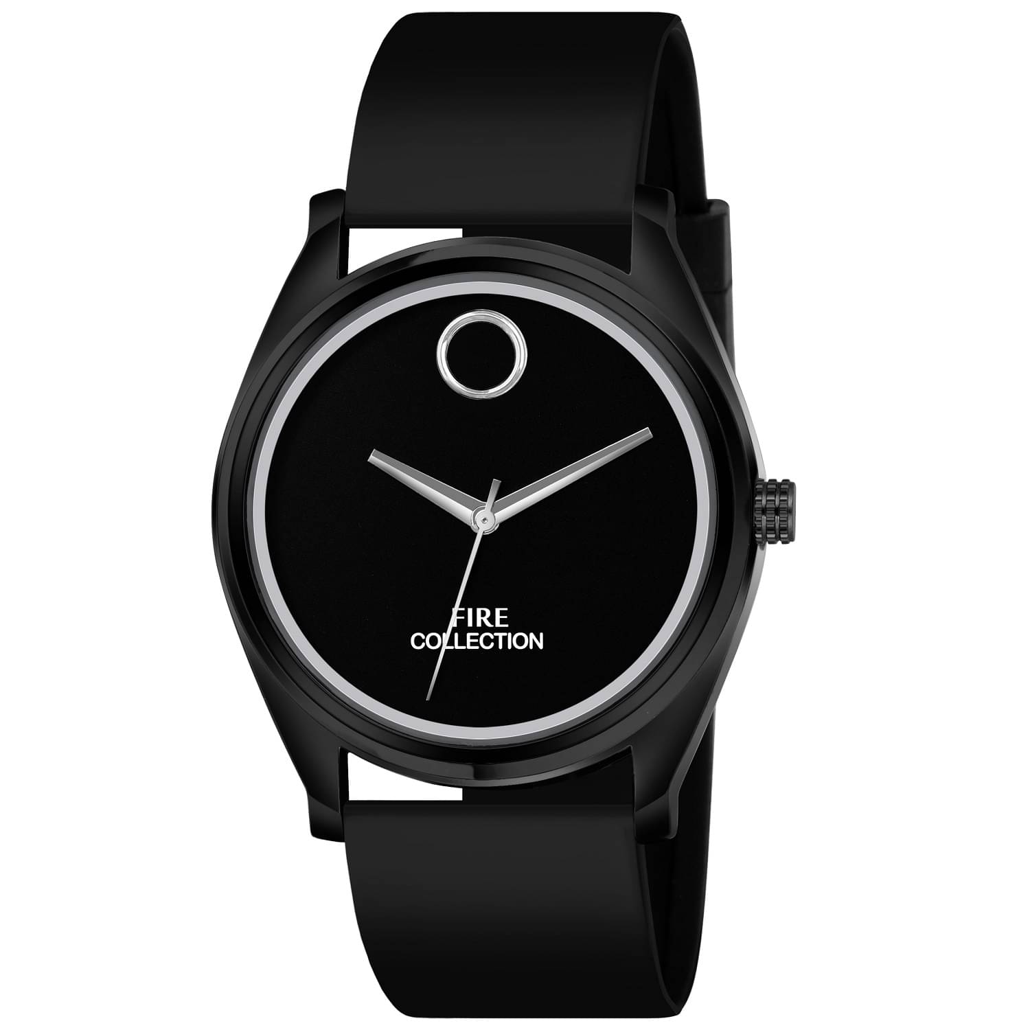     			Fire Collection Black Silicon Analog Men's Watch