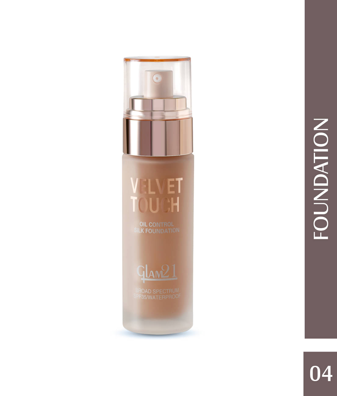     			Glam21 Velvet Touch Oil Control Silk Foundation Waterproof SPF 35 Long Lasting 50g Almond04