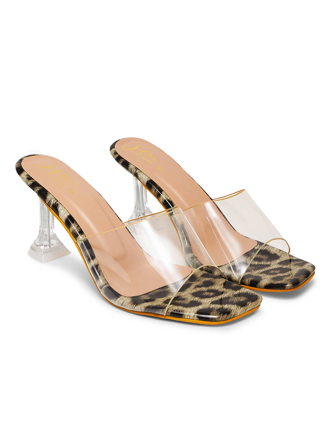 JM Looks Beige Women's Slip On Heels     			JM Looks Beige Women's Slip On Heels