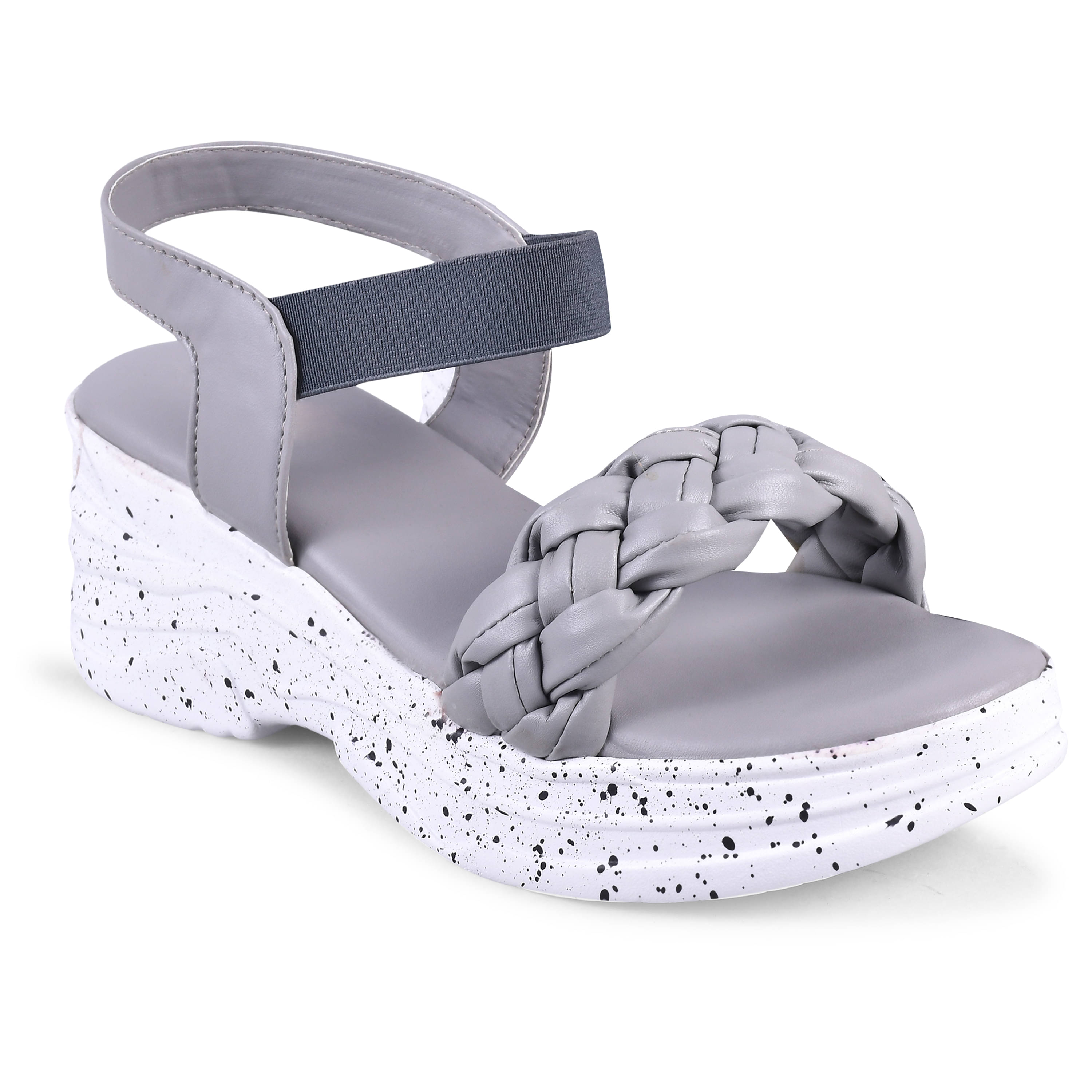     			JM Looks Gray Women's Sandal Heels