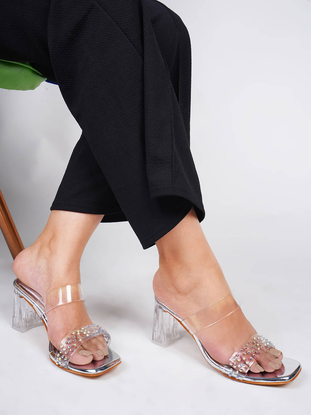 JM Looks Silver Women's Sandal Heels JM Looks Silver Women's Sandal Heels