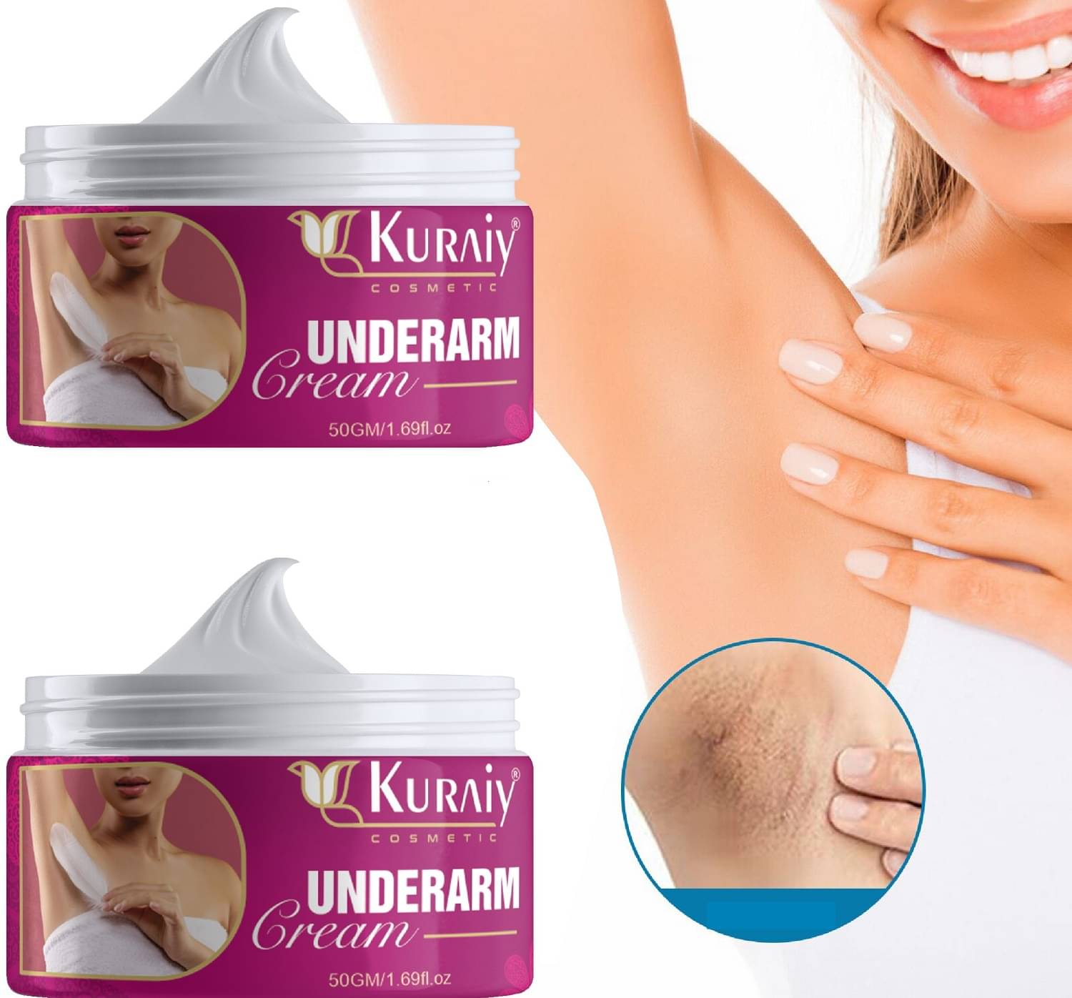     			KURAIY Advanced Under-Arm Whitening Cream Pack Of 2