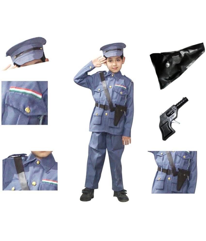 Kaku Fancy Dresses Polyester Our Helper/National Hero Indian Air Force Costume -Blue|5-6 Years|For Boys & Girls Kaku Fancy Dresses Polyester Our Helper/National Hero Indian Air Force Costume -Blue|5-6 Years|For Boys & Girls