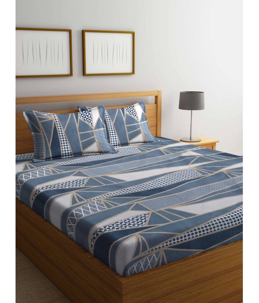 Klotthe Poly Cotton 1 Double King Bedsheet with 2 Pillow Covers ( Multicolor ) Klotthe Poly Cotton 1 Double King Bedsheet with 2 Pillow Covers ( Multicolor )