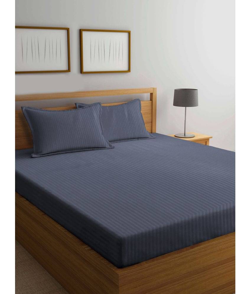 Klotthe Poly Cotton 1 Double King Bedsheet with 2 Pillow Covers ( Dark Grey )     			Klotthe Poly Cotton 1 Double King Bedsheet with 2 Pillow Covers ( Dark Grey )