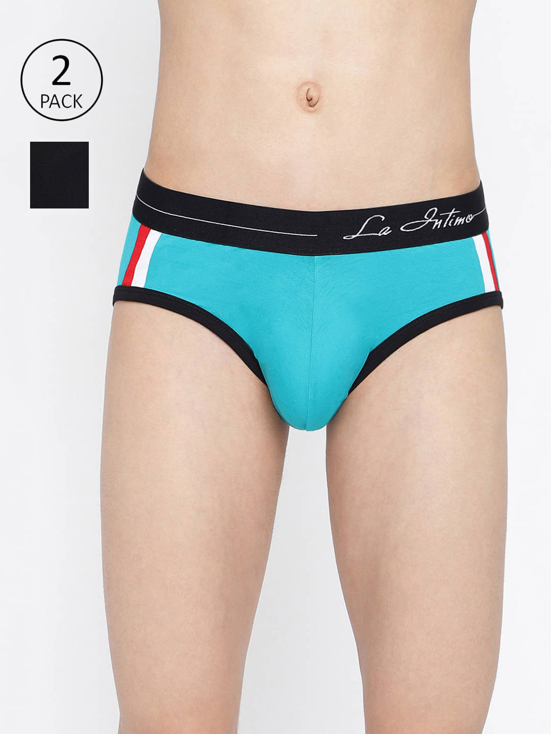     			La Intimo Pack of 2 Cotton Briefs For Men's ( Multicolor )