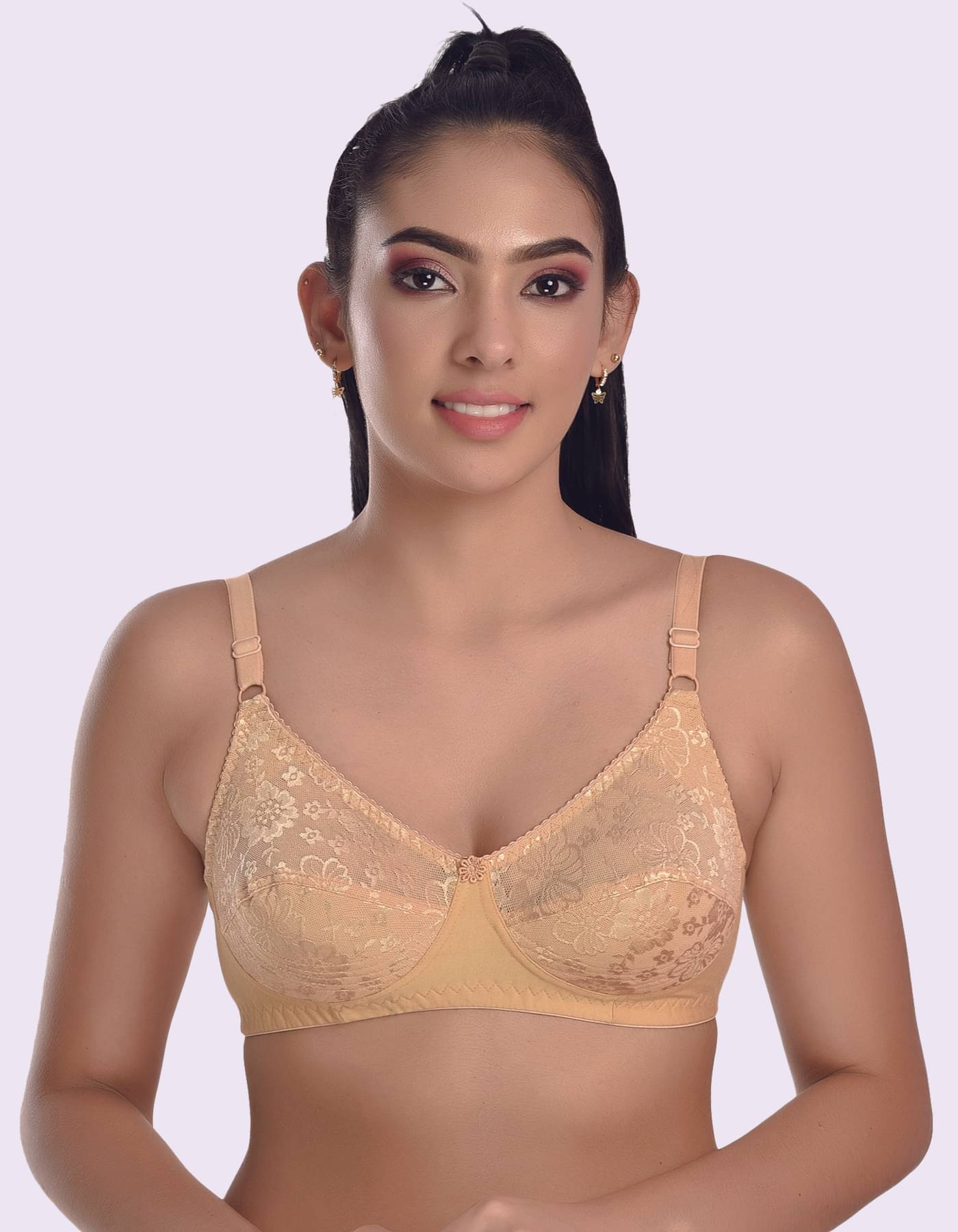     			LadySoft Cotton Blend Non Padded Women's Everyday Bra ( Gold ) Nancy Bra