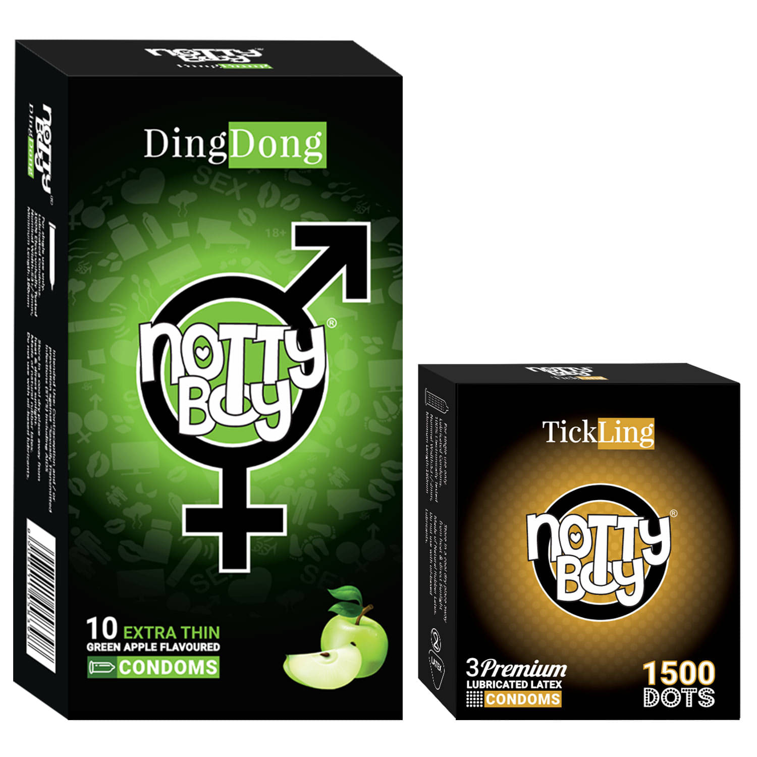     			NottyBoy Extra Dotted and Fruit Flavour Condoms - Set of 2, 13 Pieces
