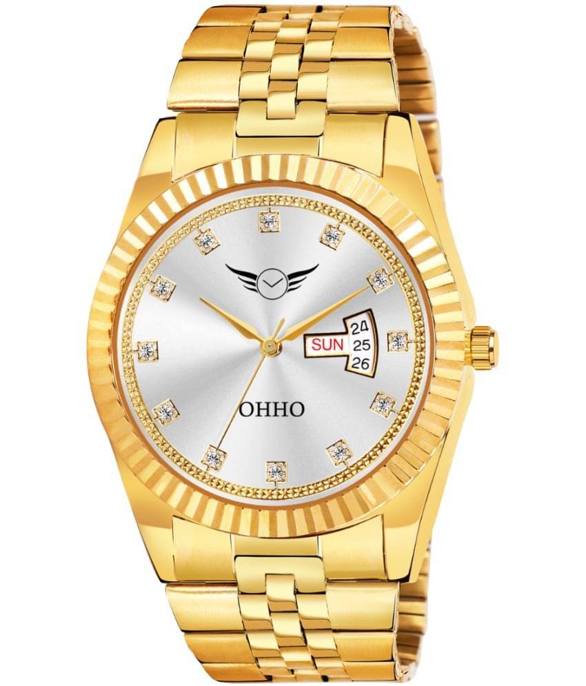    			OHHO Gold Stainless Steel Analog Men's Watch