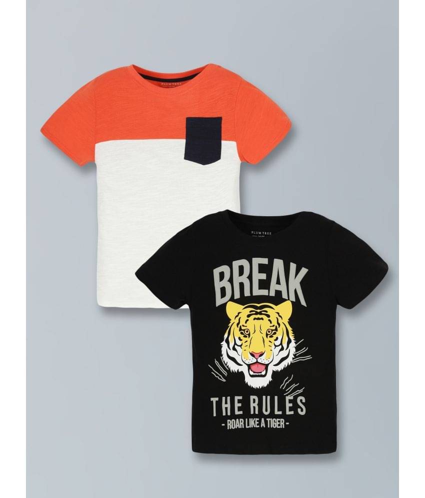     			PLUM TREE Pack of 1 Boys Cotton Polo T-Shirt ( Off White )