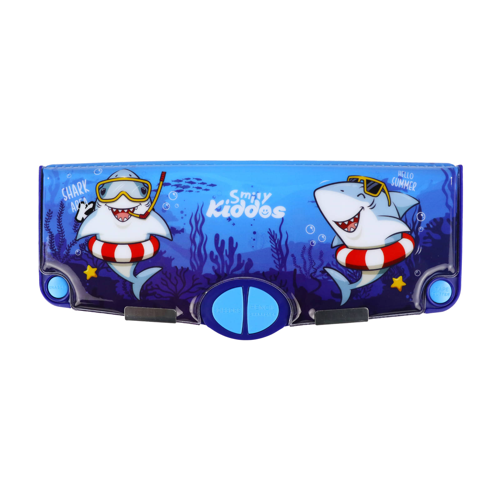Pop Out Pencil box Shark Theme - Blue Pop Out Pencil box Shark Theme - Blue