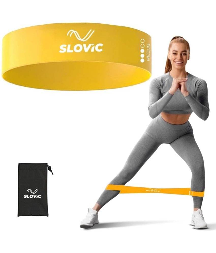 Slovic Rubber Compact Resistance Band Yellow - Light Resistance     			Slovic Rubber Compact Resistance Band Yellow - Light Resistance