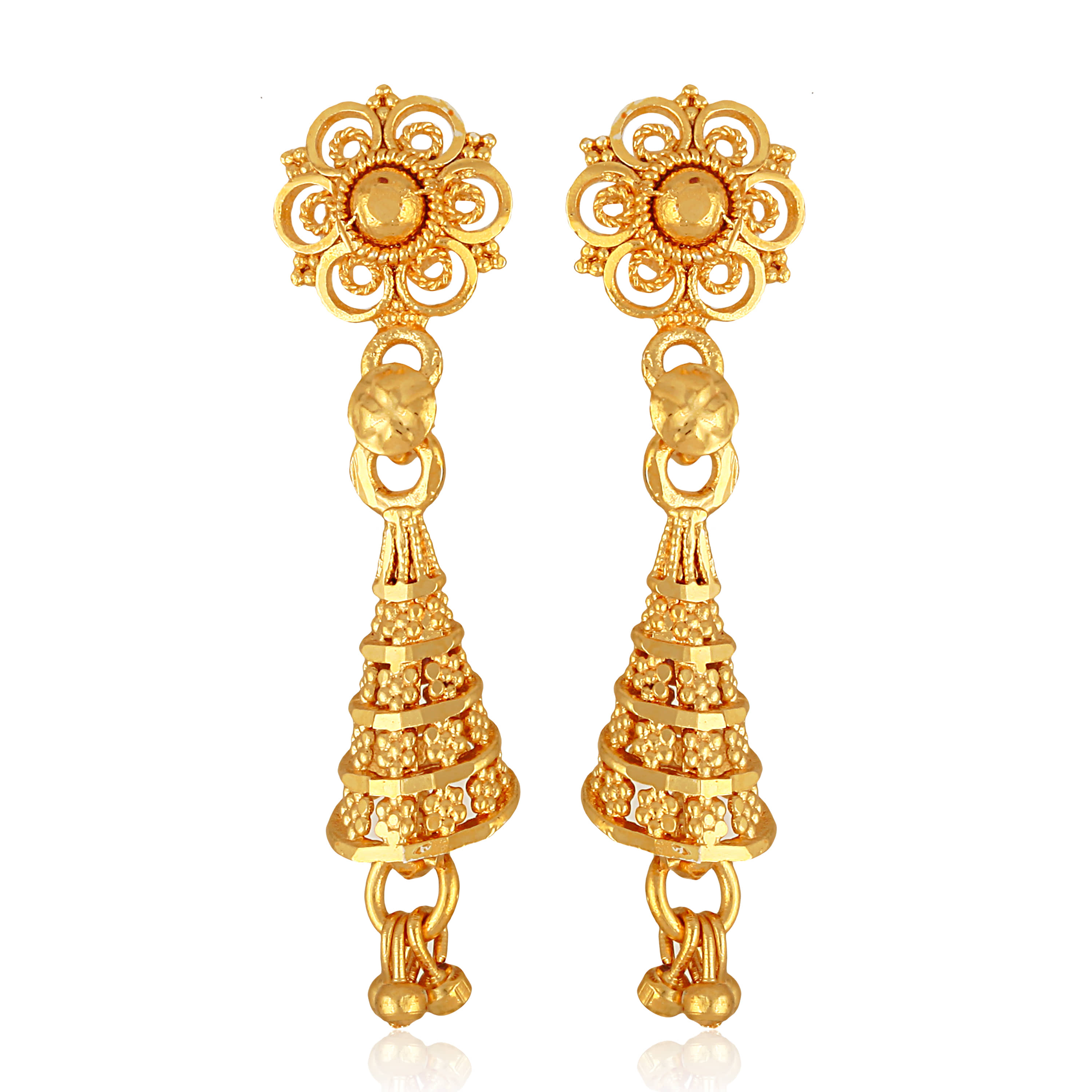 VIVASTRI Golden Drop Earrings ( Pack of 1 ) - Earrings | Buy online on ZillyBuy