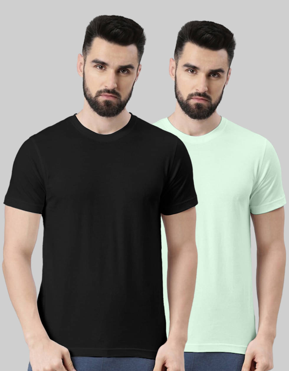 Veirdo Pack of 2 100% Cotton Regular Fit Men's T-Shirt ( Black ) Veirdo Pack of 2 100% Cotton Regular Fit Men's T-Shirt ( Black )