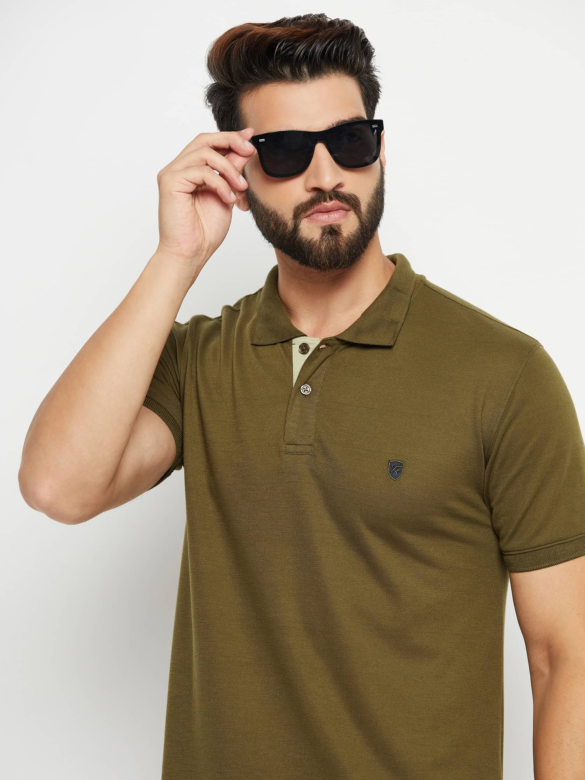 XFOX Pack of 1 Cotton Blend Regular Fit Solid Half Sleeves Men's Polo T Shirt ( Dark Green ) XFOX Pack of 1 Cotton Blend Regular Fit Solid Half Sleeves Men's Polo T Shirt ( Dark Green )