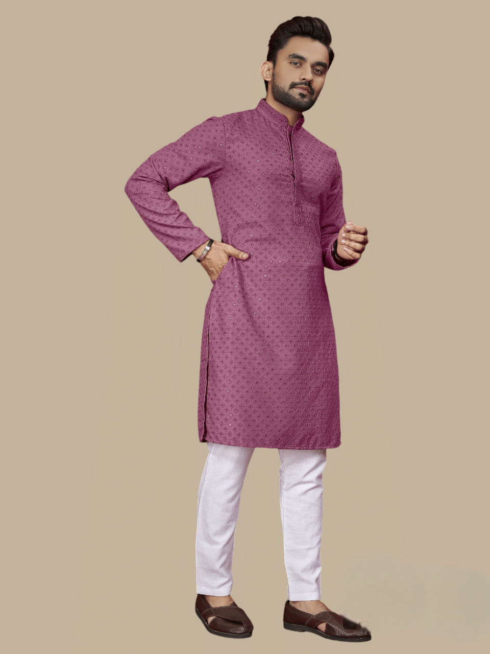 YUG ART Sea Green Cotton Regular Fit Men's Kurta Pyjama Set ( Pack of 1 ) - Kurtas & Kurta Sets | Buy online on ZillyBuy