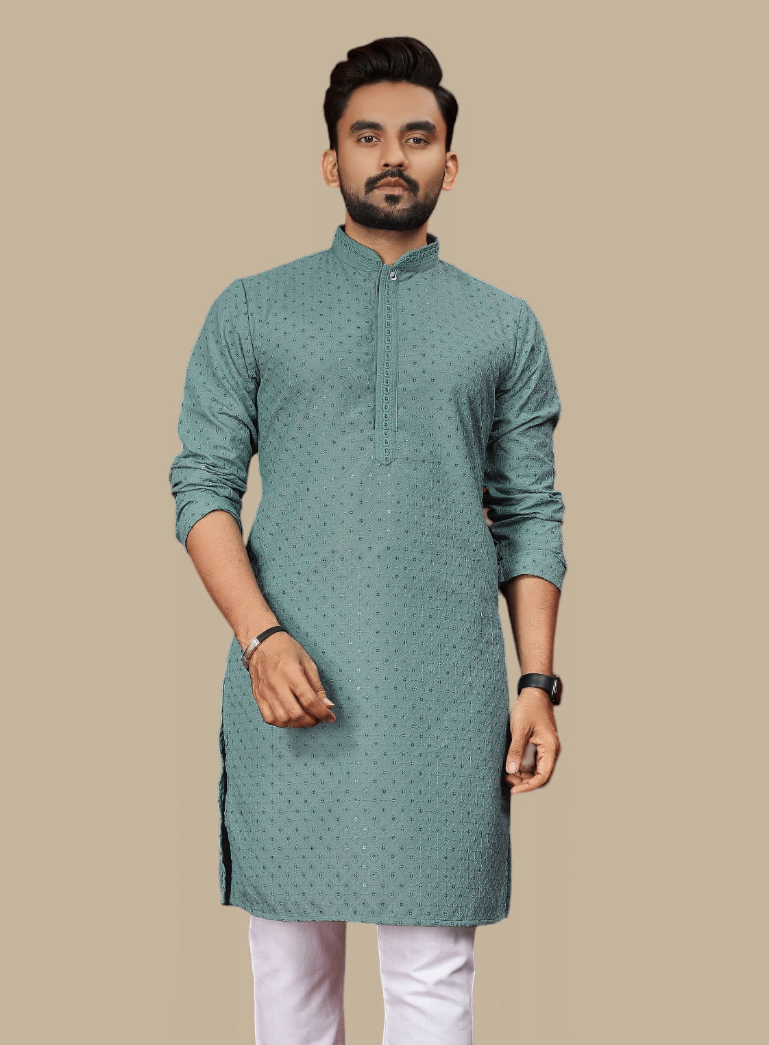 YUG ART Sea Green Cotton Men's Regular Kurta ( Pack of 1 ) - Kurtas & Kurta Sets | Buy online on ZillyBuy