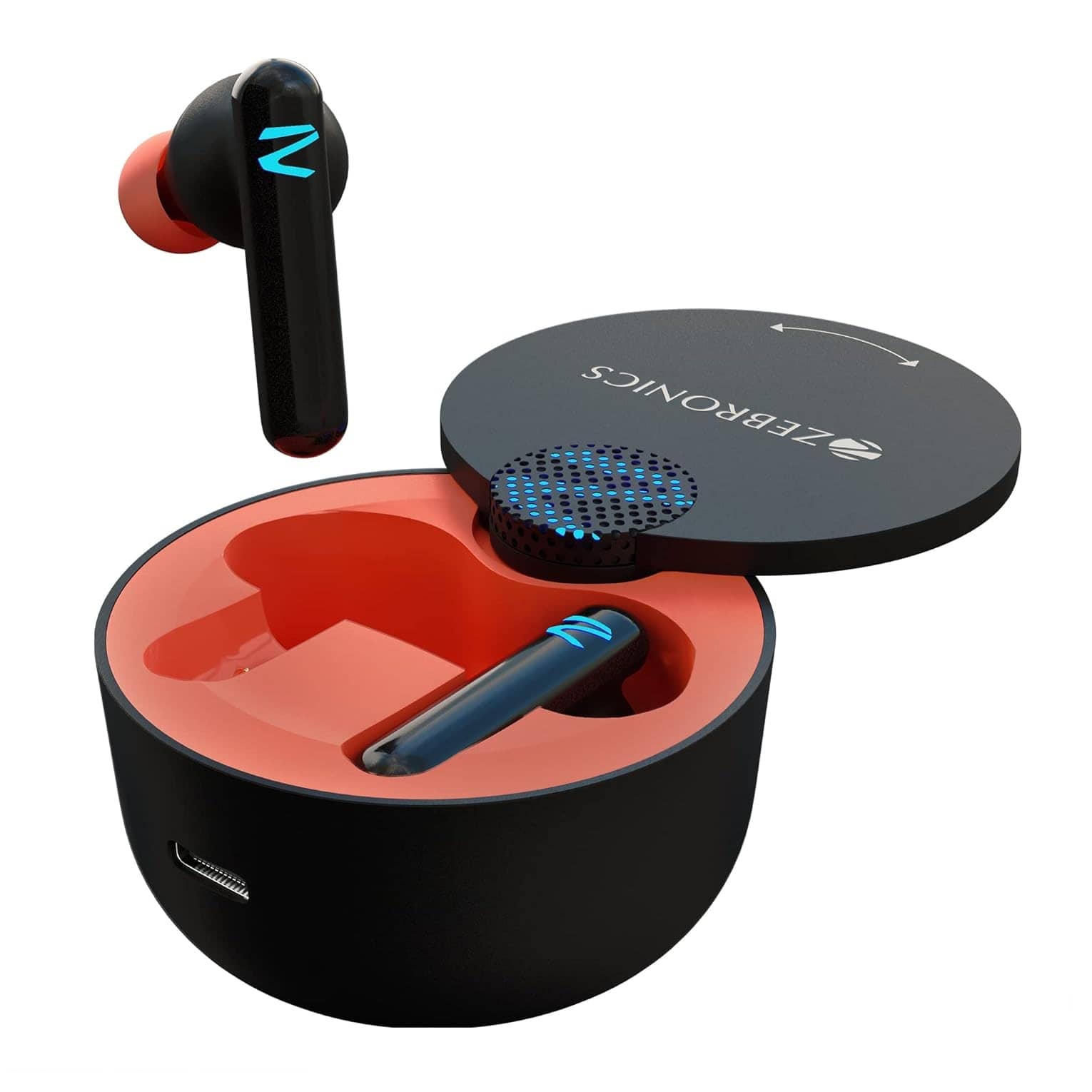 Zebronics Sound Bomb G1 Bluetooth True Wireless (TWS) In Ear 4 Hours Playback Powerfull bass IPX5(Splash & Sweat Proof) Black