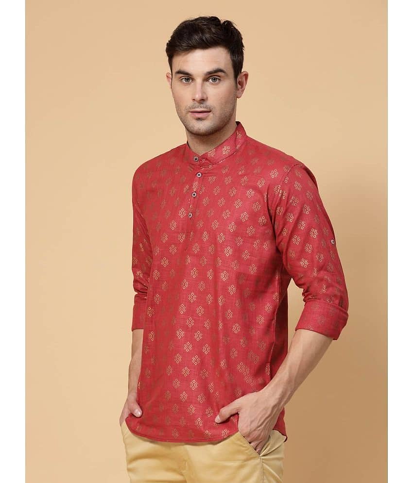 allan peter Maroon Cotton Men's Regular Kurta ( Pack of 1 ) - Kurtas & Kurta Sets | Buy online on ZillyBuy