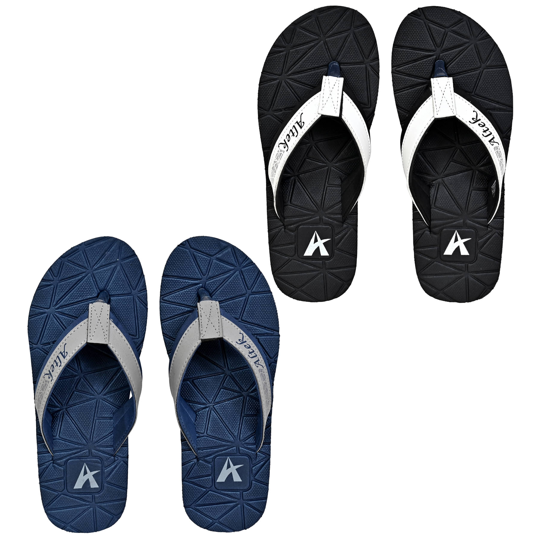     			Altek Black Men's Thong Flip Flop
