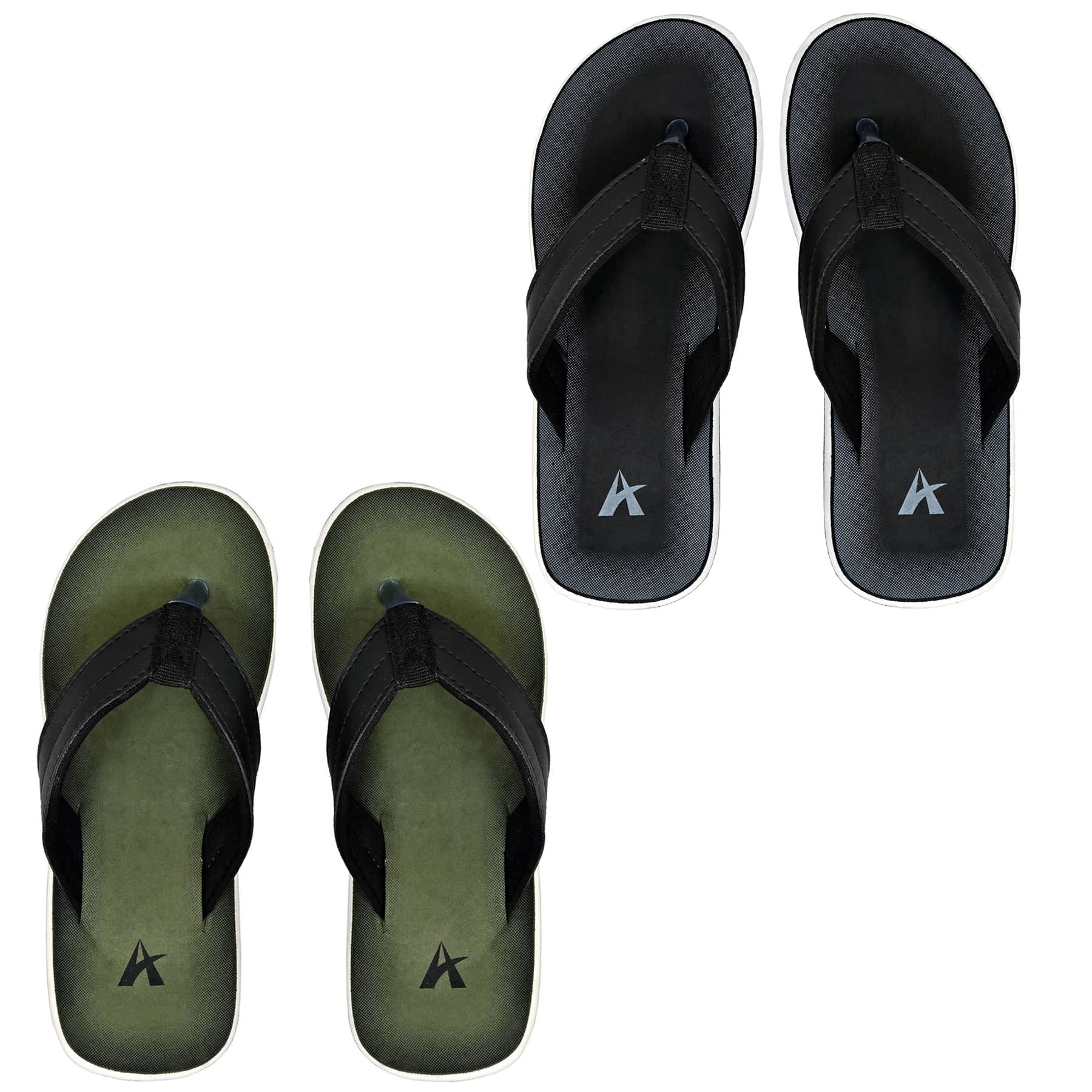     			Altek Green Men's Thong Flip Flop