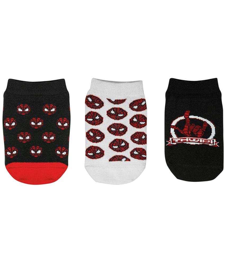     			Balenzia X Marvel Multicolor Cotton Blend Boy's Ankle Length Socks ( Pack of 3 )