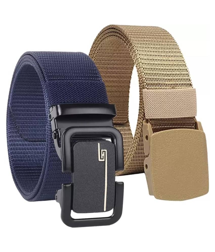 Clock21 - Blue Nylon Men's Casual Belt ( Pack of 1 )