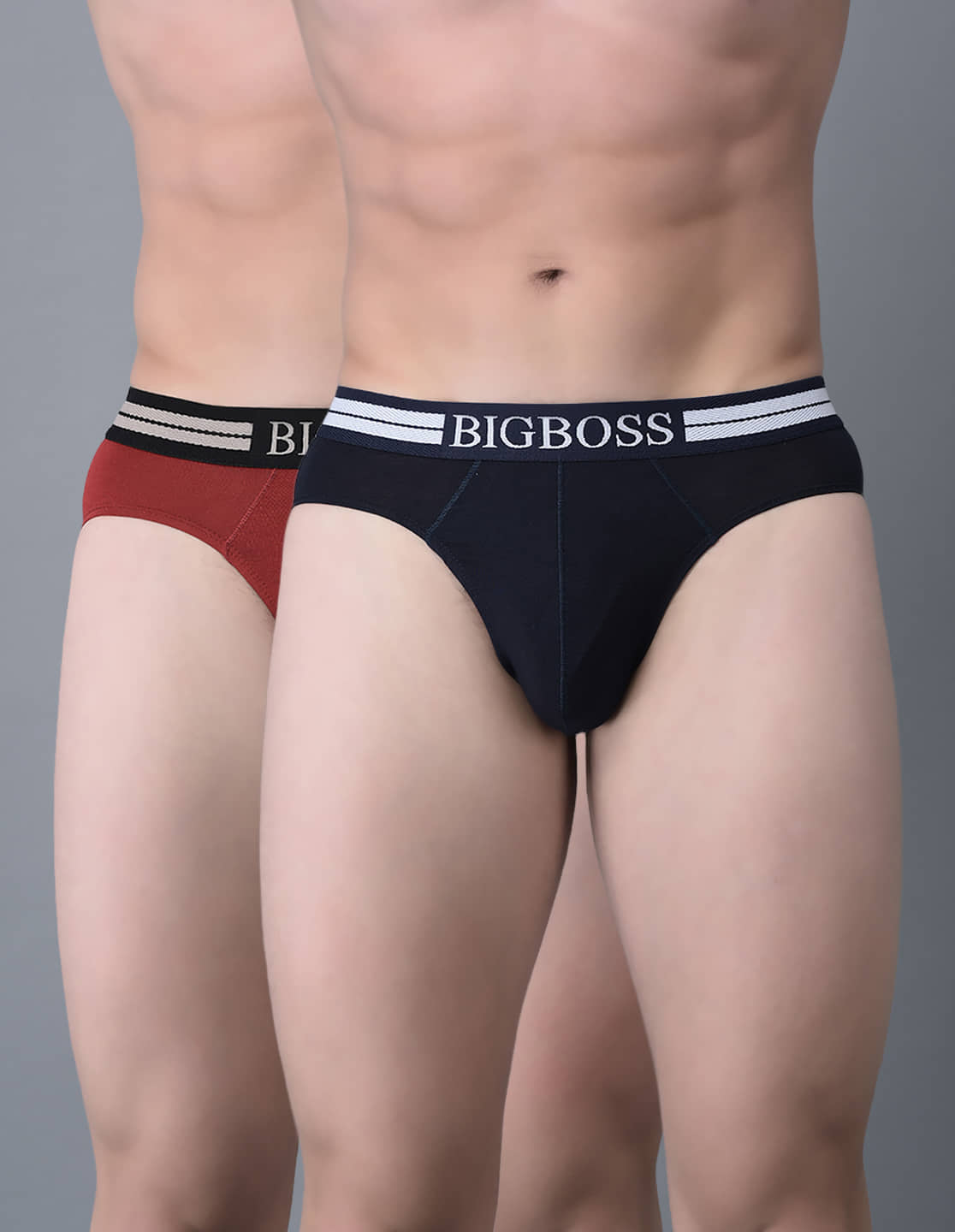Dollar Bigboss Men's Pack of 2 Shuffle Intellisoft Cotton Modal Solid Brief (Colour May Vary)
