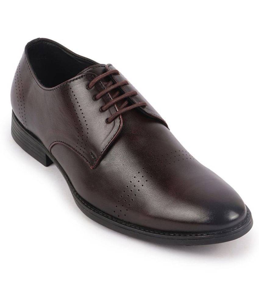 Fausto Brown Men's Derby Formal Shoes     			Fausto Brown Men's Derby Formal Shoes