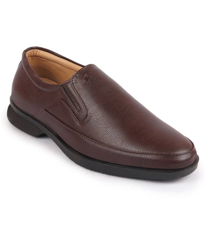 Fausto Brown Men's Slip On Formal Shoes Fausto Brown Men's Slip On Formal Shoes