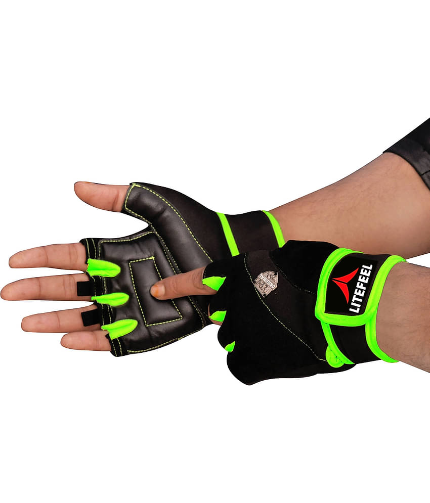 LITEFEEL Classic Gym Gloves Unisex Polyester Gym Gloves For Advanced Fitness Training and Workout With Half-Finger Length