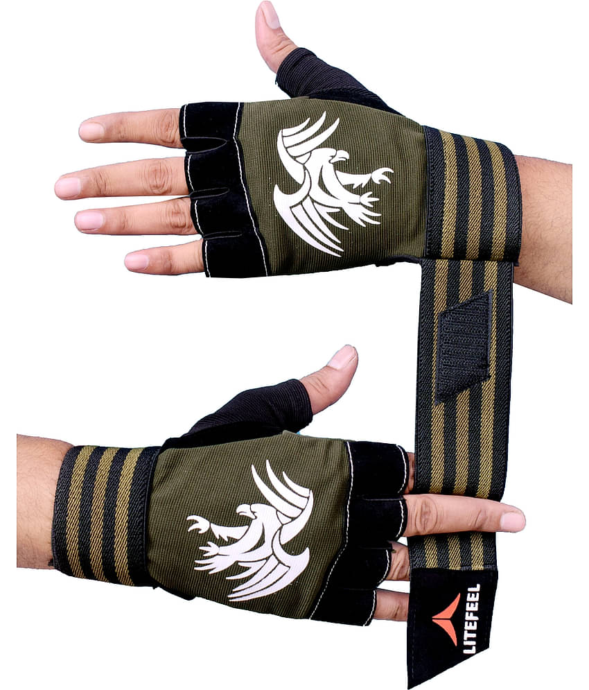 LITEFEEL Classy Gym gloves Unisex Polyester Gym Gloves For Advanced Fitness Training and Workout With Half-Finger Length