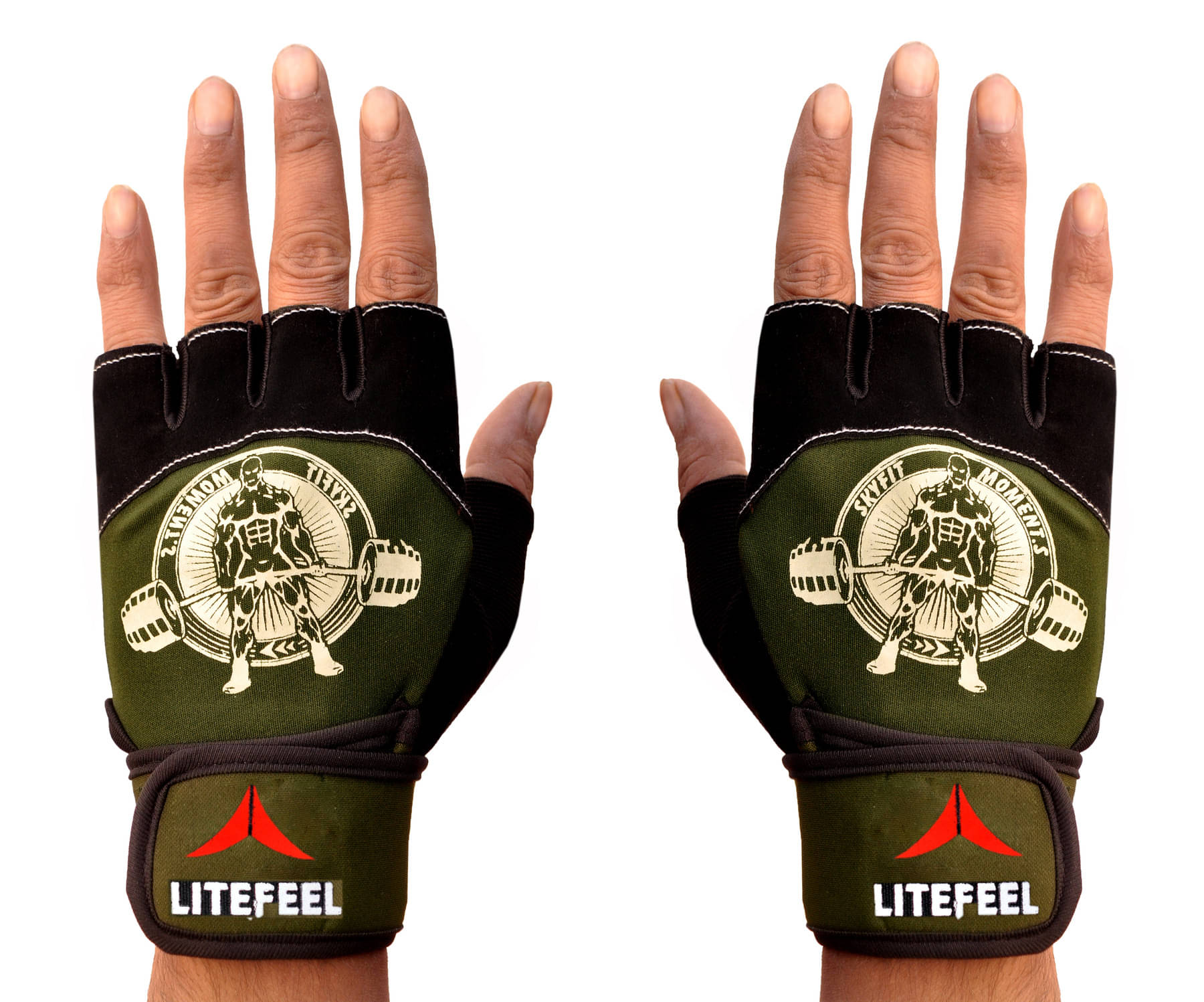 LITEFEEL Trendy Gym Gloves Unisex Polyester Gym Gloves For Advanced Fitness Training and Workout With Half-Finger Length     			LITEFEEL Trendy Gym Gloves Unisex Polyester Gym Gloves For Advanced Fitness Training and Workout With Half-Finger Length