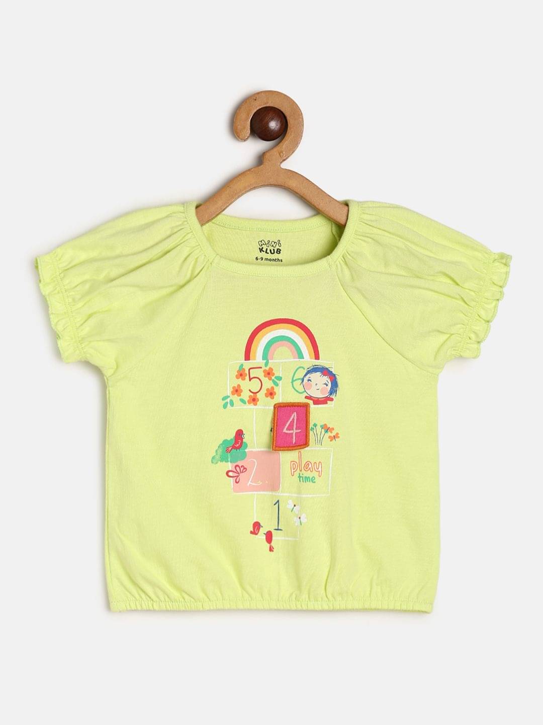     			MINI KLUB Pack of 1 Baby Girls Cotton Top ( Green )