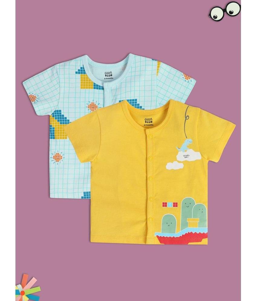     			MINI KLUB Pack of 2 Baby Boys Cotton Top ( Multi )