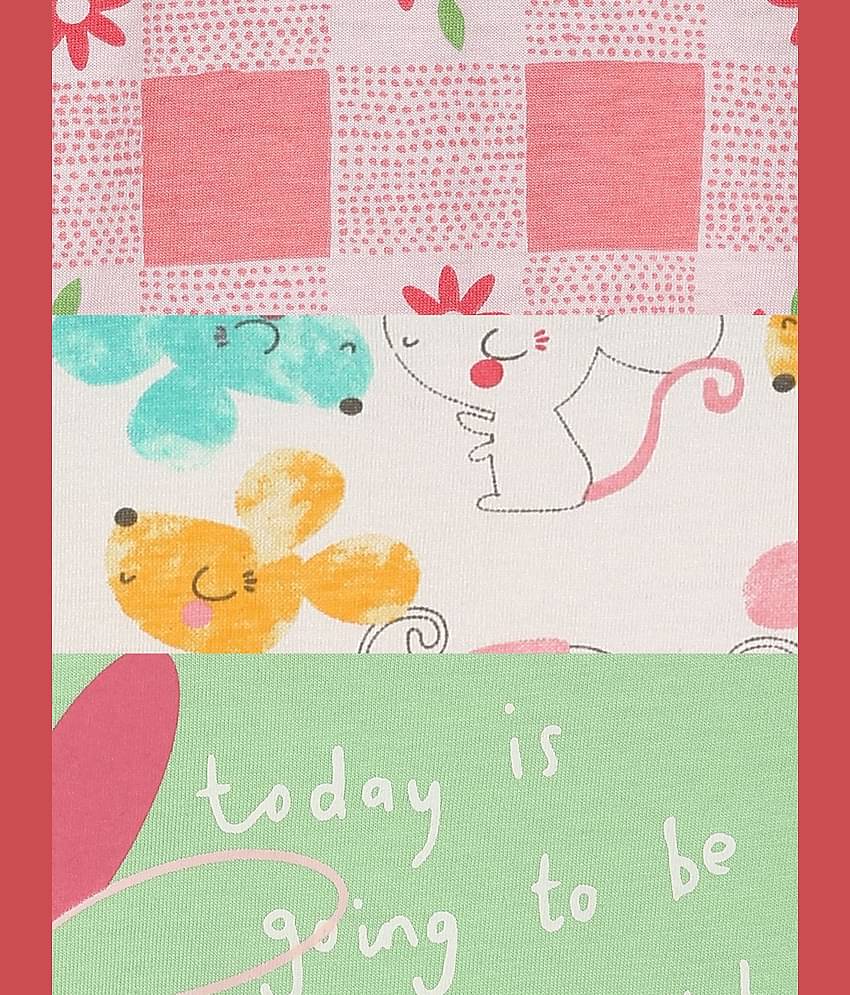 MINI KLUB Pack of 3 Baby Girls Cotton Top ( Multi )