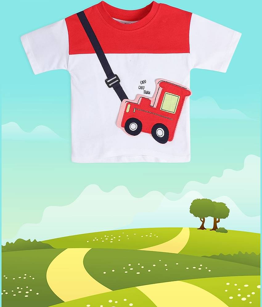 MINI KLUB Pack of 1 Baby Boys Cotton T-Shirt ( White )