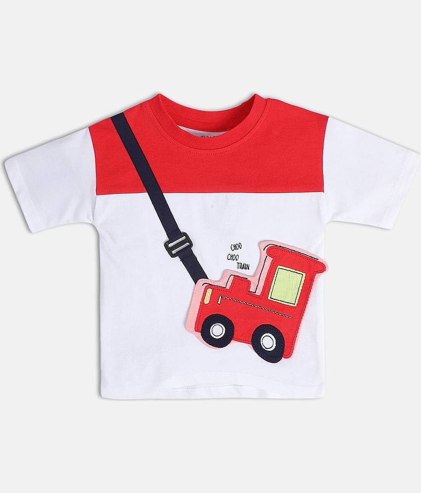 MINI KLUB Pack of 1 Baby Boys Cotton T-Shirt ( White )