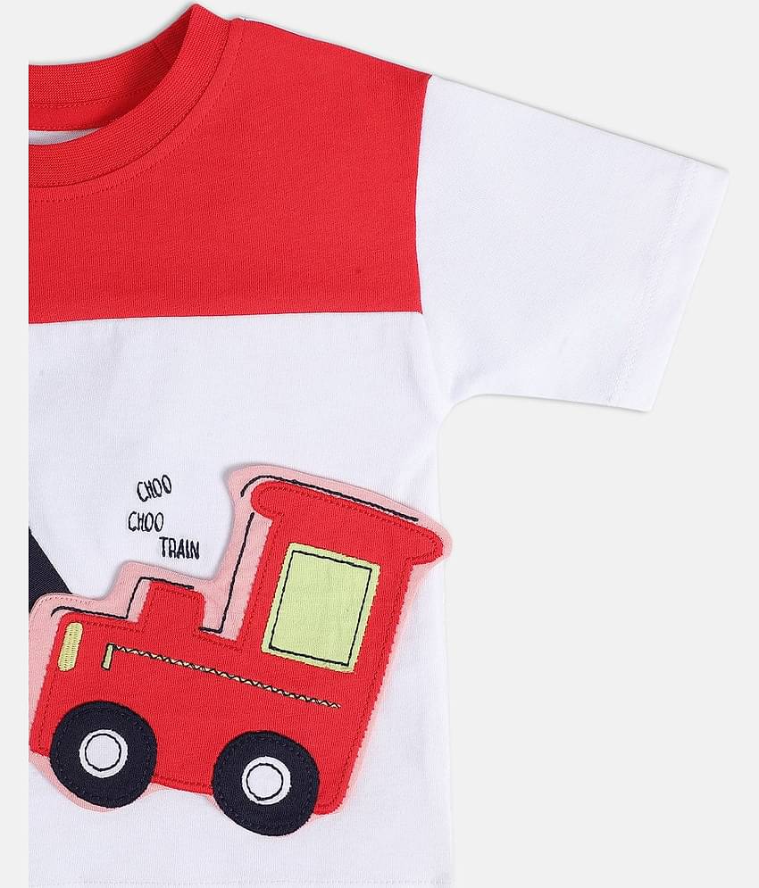 MINI KLUB Pack of 1 Baby Boys Cotton T-Shirt ( White )