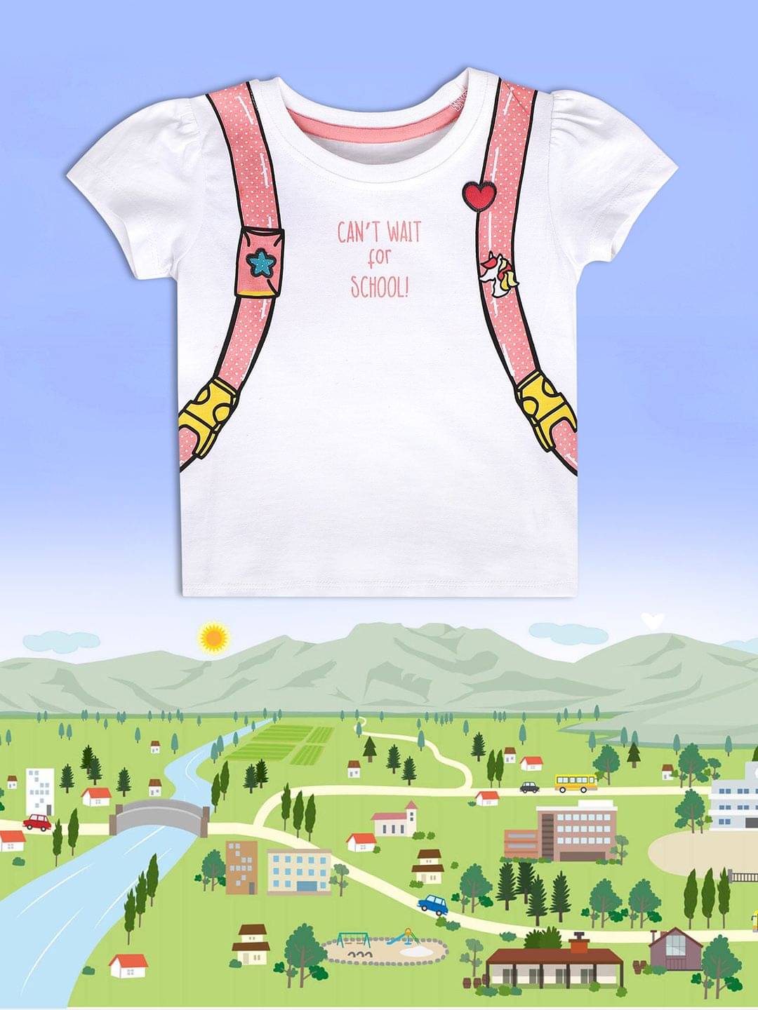     			MINI KLUB Pack of 1 Baby Girls Cotton Top ( White )