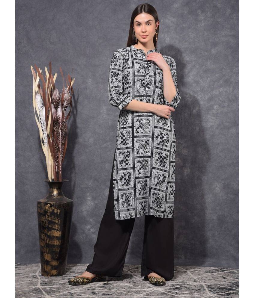 Mamoose Cotton Blend Self Design Straight Women's Kurti - Black ( Pack of 1 ) Mamoose Cotton Blend Self Design Straight Women's Kurti - Black ( Pack of 1 )