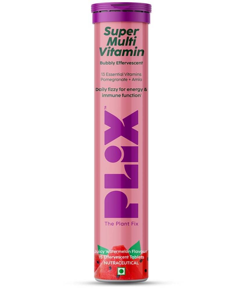 Plix Multivitamin Effervescent Tablets for Daily Nutrients Immune System & Energy(15 No) Plix Multivitamin Effervescent Tablets for Daily Nutrients Immune System & Energy(15 No)