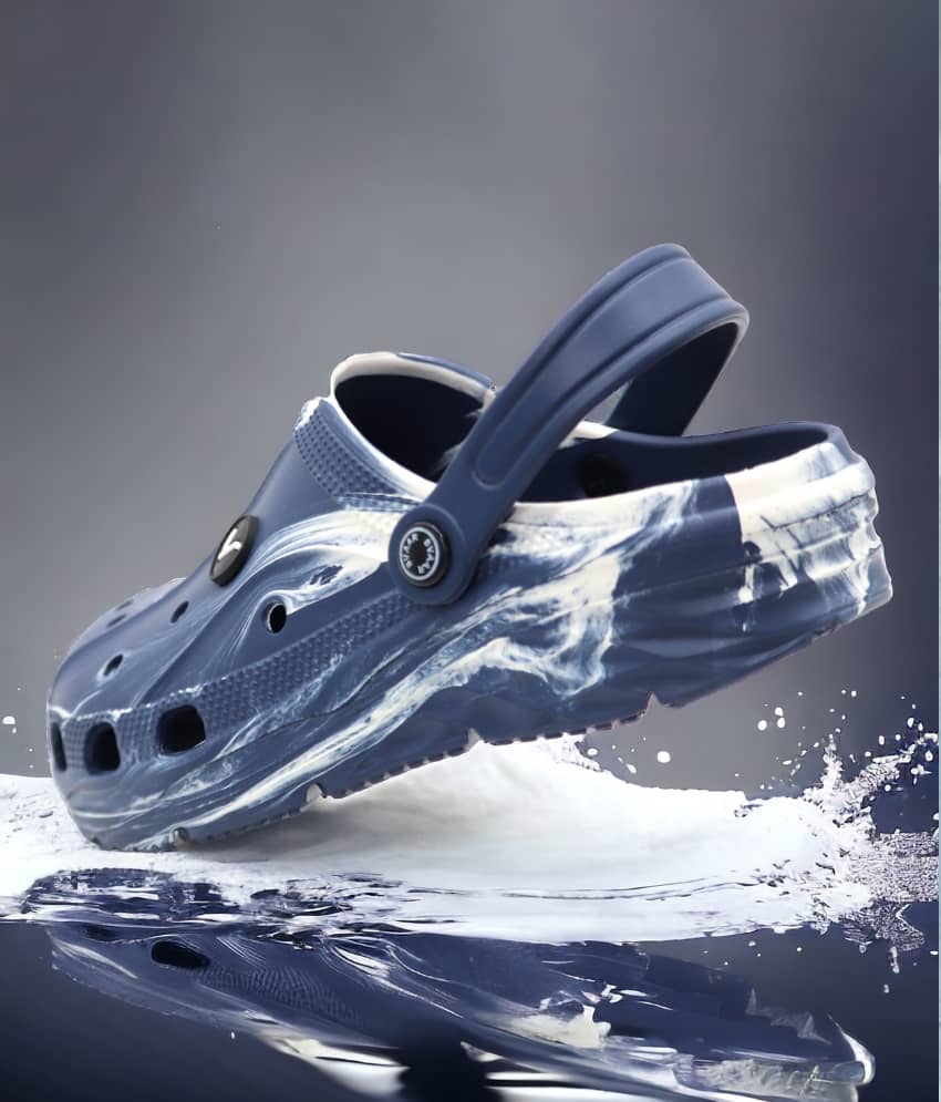 Svaar - Navy Blue Men's Clogs